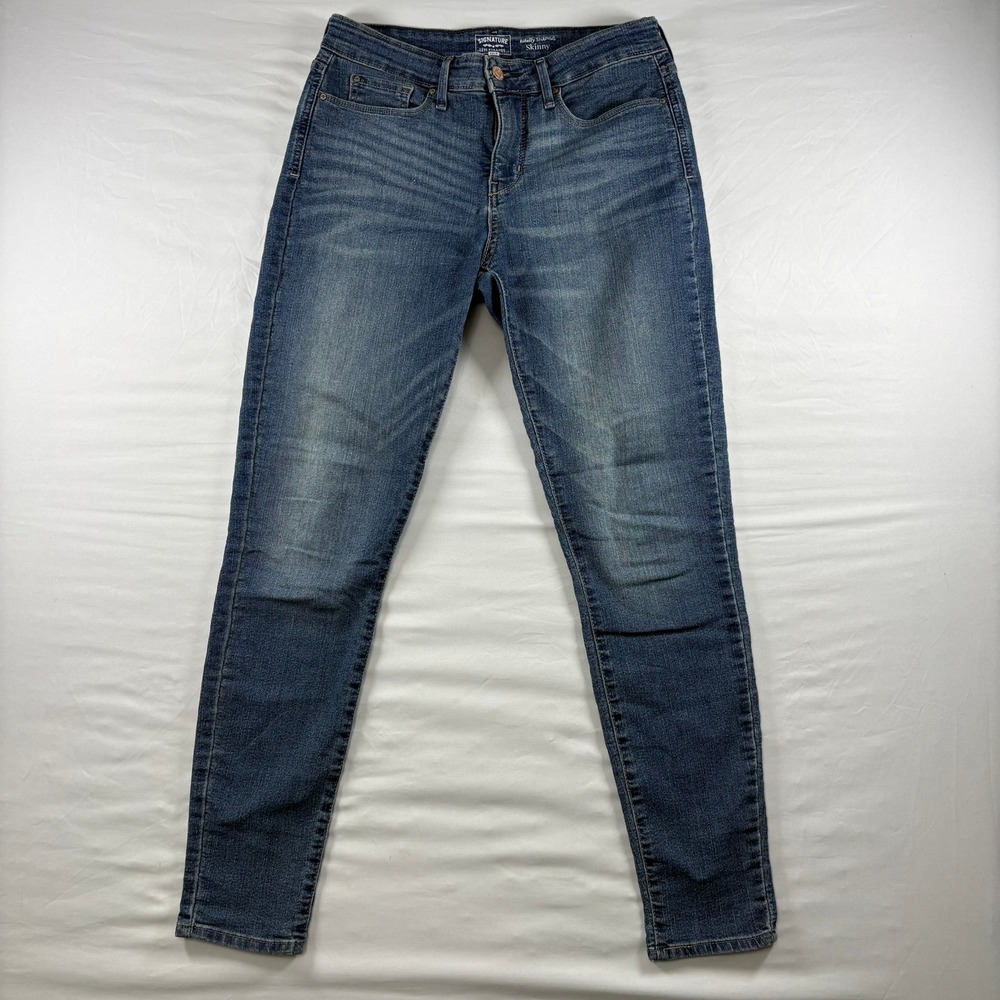 Signature Levi Strauss‎ Skinny Jeans Womens 30 Blue Totally Shaping Gold Label